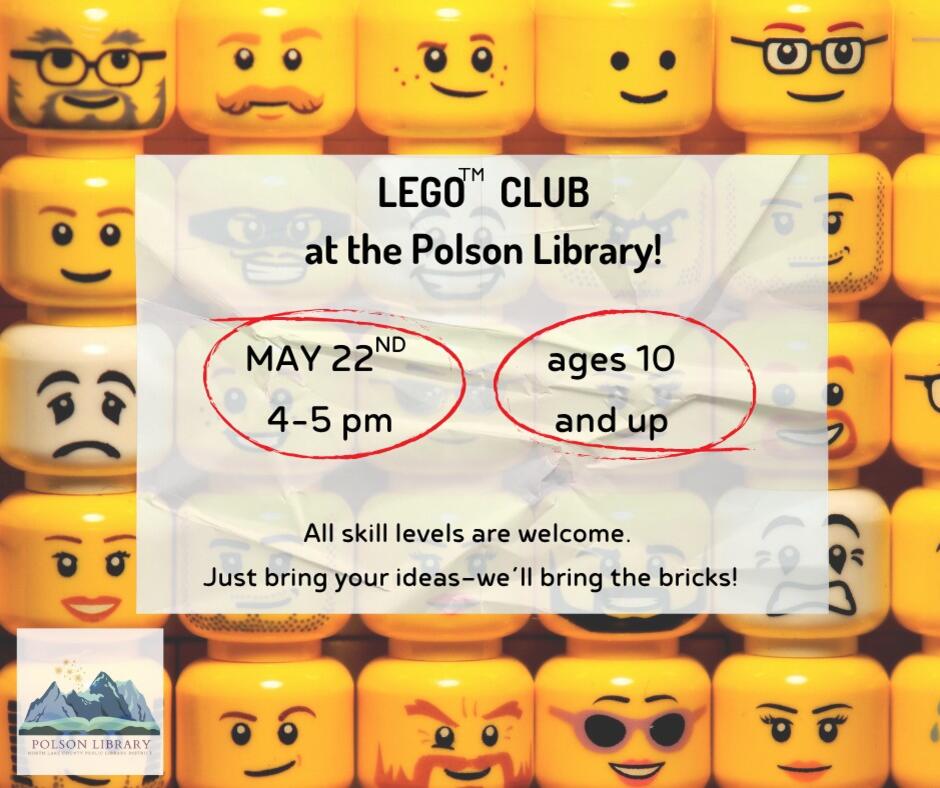 Lego Club Meets May 22 at Polson Library - NewsBreak