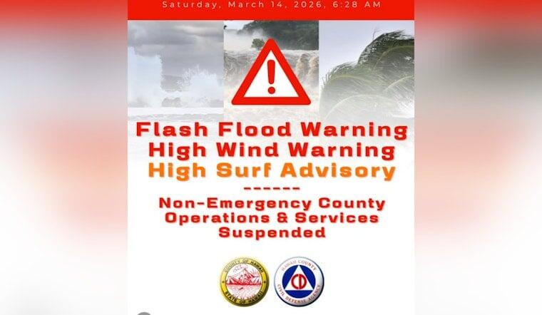Kona Low Soaks Big Island: Flash Flood Warning Slams Kaʻū And Puna ...