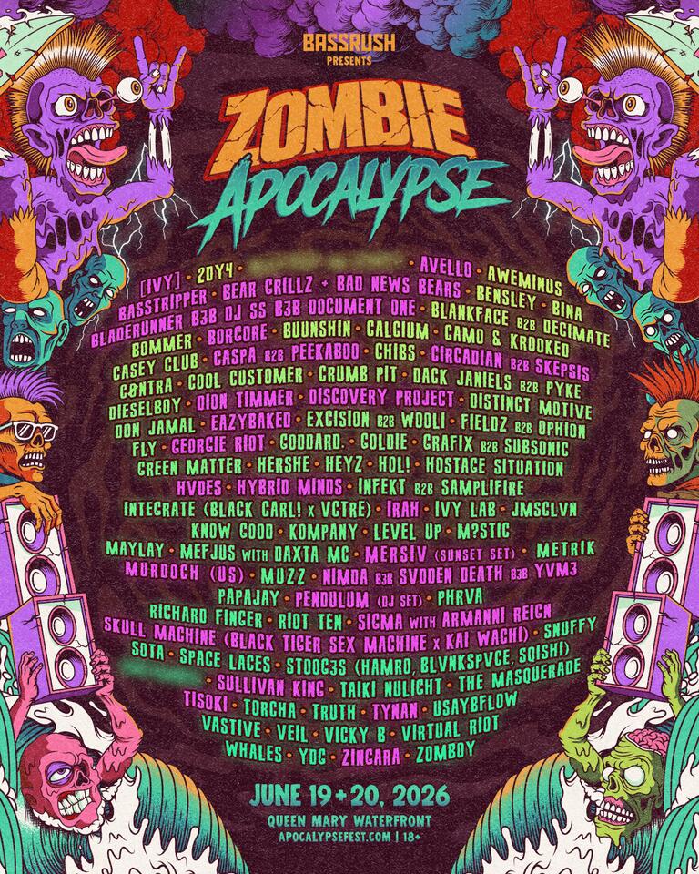 Zombie Apocalypse Adds Over 20 New Artists to 2026 Lineup - NewsBreak