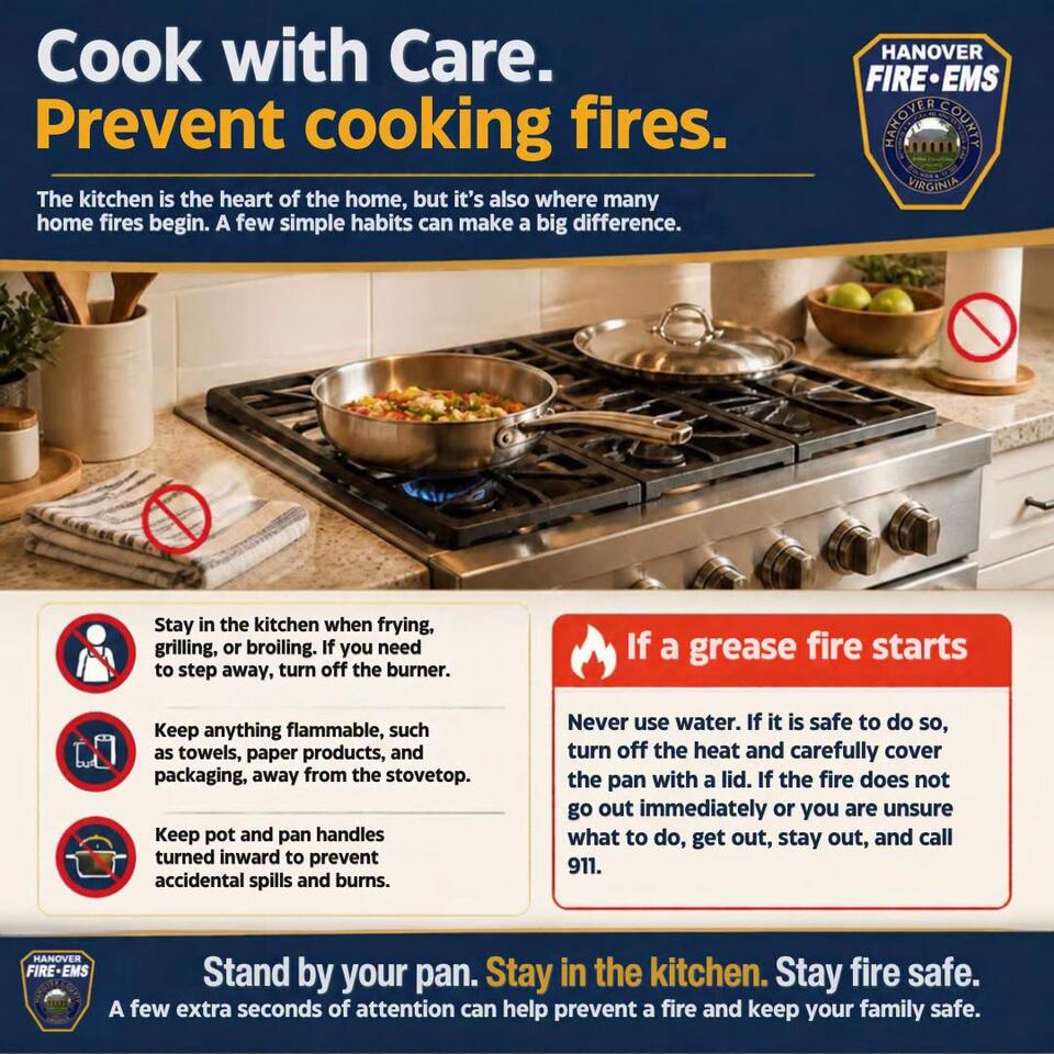 Hanover Fire-EMS shares home cooking fire safety tips - NewsBreak