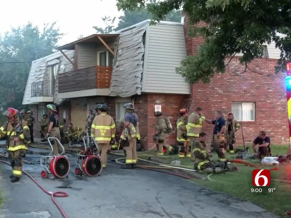 Tulsa Fire Department Responds To Apartment Fire