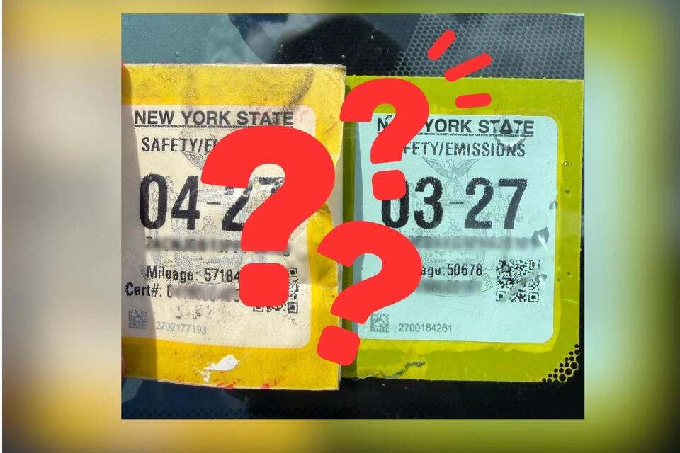 Fake New York State Inspection Sticker Spotted During A Traffic Stop ...