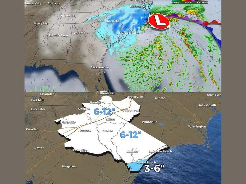 South Carolina Braces for Potentially Biggest Snowstorm Since 1989 as 6 ...
