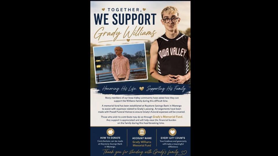 Iowa Valley Football Player, Grady Williams, 15, Dies Tragically as ...