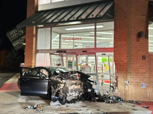 Car crashes into entrance of Walgreens, driver in custody - NewsBreak