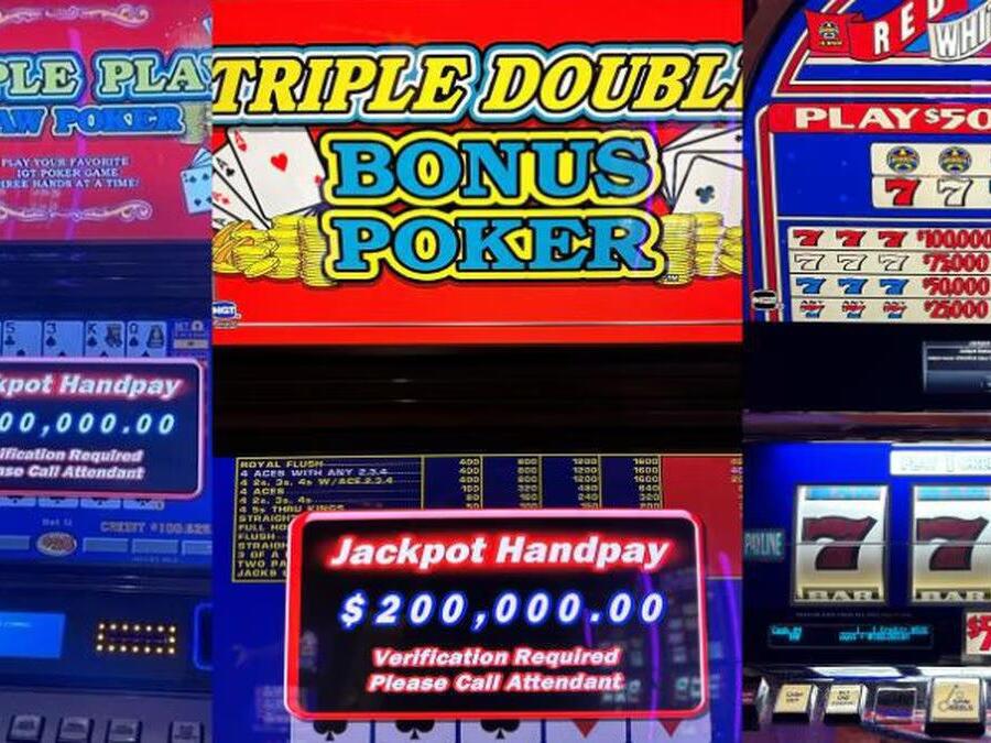3 sixfigure jackpots hit at Las Vegas Strip casino over weekend