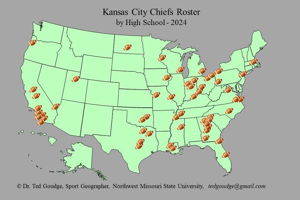 Geography with Goudge: Kansas City Chiefs Roster, 2024 - NewsBreak
