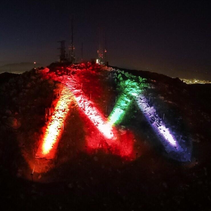 Box Springs Mountain M lit for Hispanic Heritage - NewsBreak