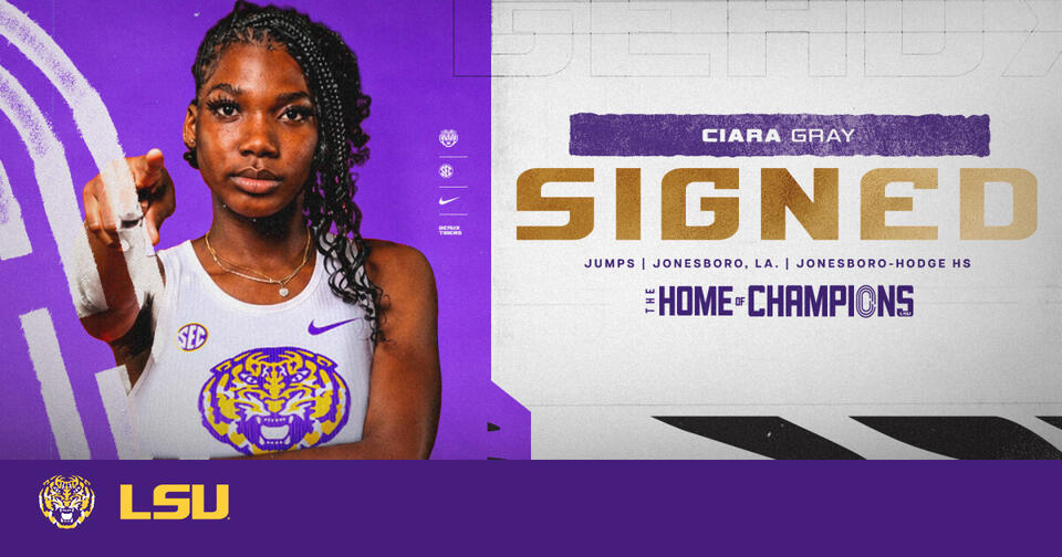 Track & Field Signs Nine-Time Louisiana State Champion Ciara Gray ...