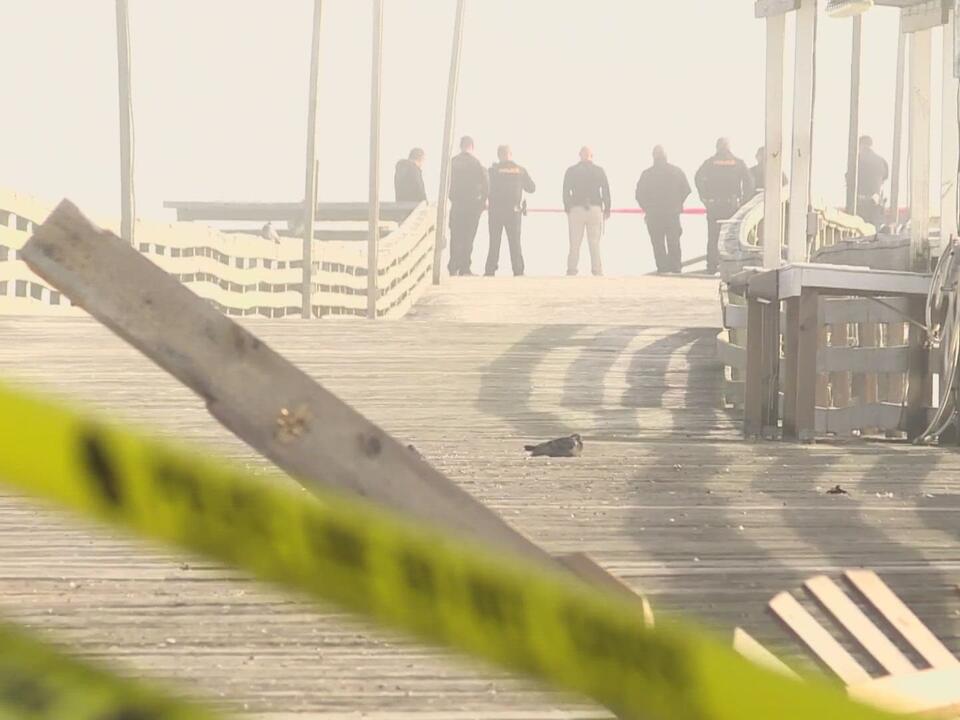 Crews search for the person that drove off fishing pier in Virginia