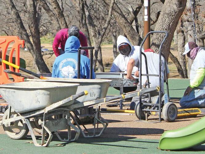 Playground equipment repair, testing begins at Firemen's Park