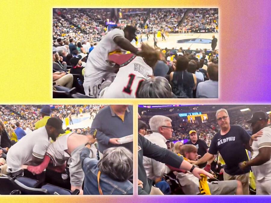 Video Lakers And Grizzlies Fans Had Vicious Fight In The Stands During Game 2