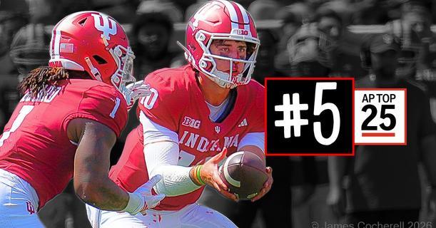 Indiana football moves up to No. 5 in AP Top 25 Poll entering Week 2 ...