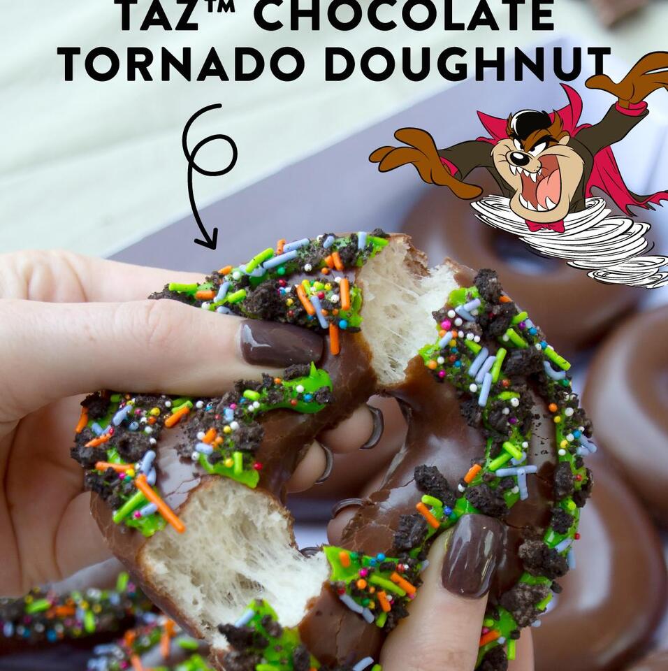 Krispy Kreme Taz Chocolate Tornado Doughnuts Whirl in for Halloween