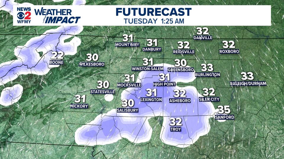 Scattered Snow Showers Possible Monday Night - NewsBreak