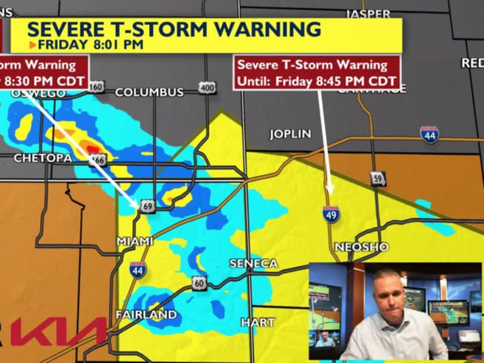 8:04PM Severe weather update. Still golf ball size hail and winds ...