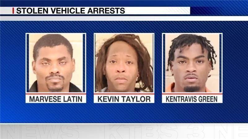Three suspects arrested on stolen vehicle, gun charges - NewsBreak