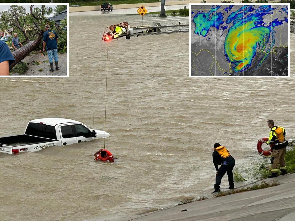 Video shows harrowing rescue from deadly Hurricane Beryl as Cat 1 storm ...