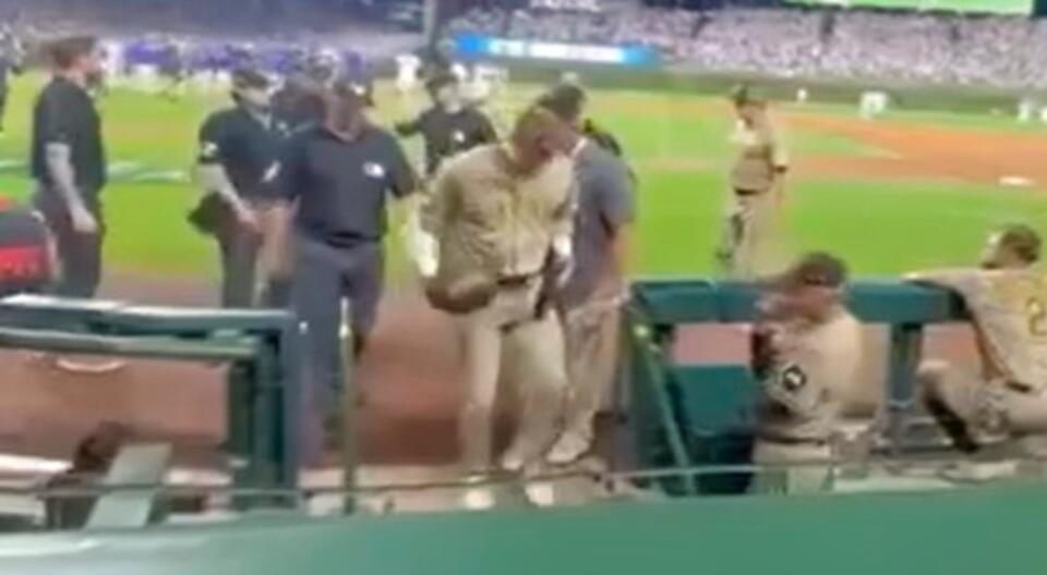 San Diego Padres Players & Coaches Were Trying To Fight Umpires During Wild Scene In The Dugout After Losing Game 3 To Cubs In Controversial Fashion [ VIDEO] - NewsBreak