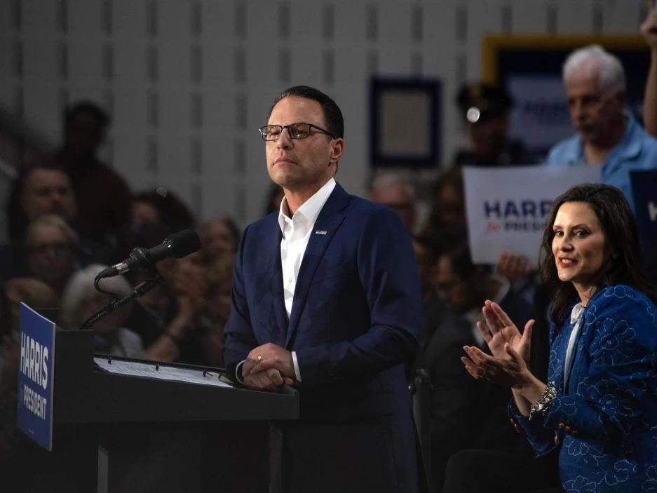 Josh Shapiro and Gretchen Whitmer rally together for Harris as running ...