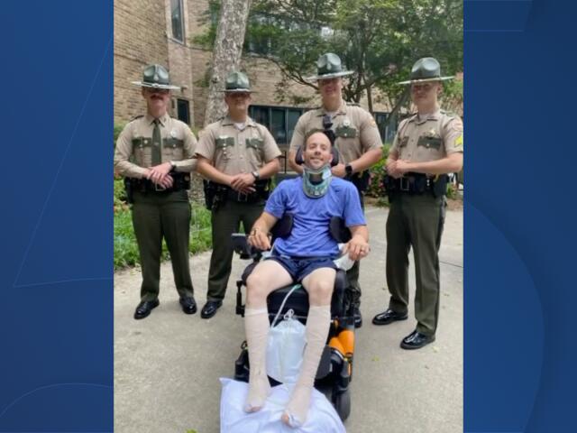 THP shares first photo of trooper Adam Cothron at rehab center in ...