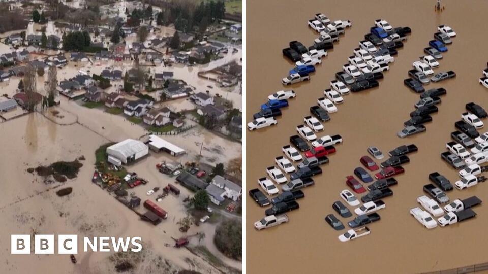 Watch: Drone footage shows extent of flooding in Washington state ...