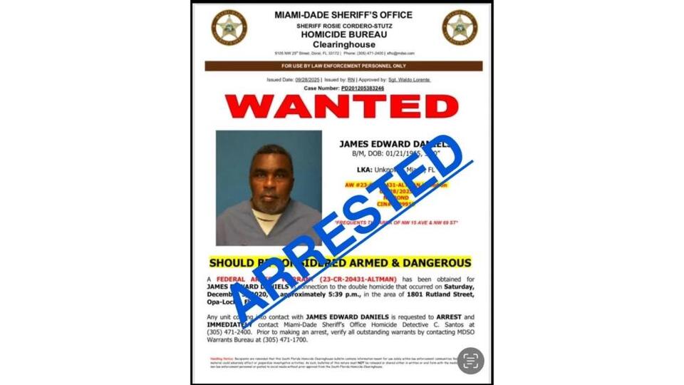Captured: Fugitive killer wrongly released from Miami jail in custody ...