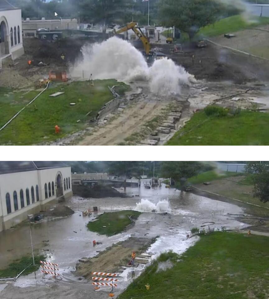 Omaha utility district sues contractor after 14M gallon pipe rupture ...