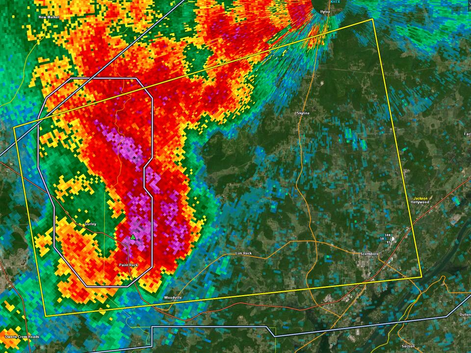 Severe Thunderstorm Warning For Madison and Jackson Counties Until 715pm