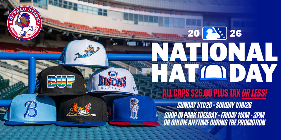'National Cap Day' Sale: All Bisons Caps $26 OR LESS this week! - NewsBreak
