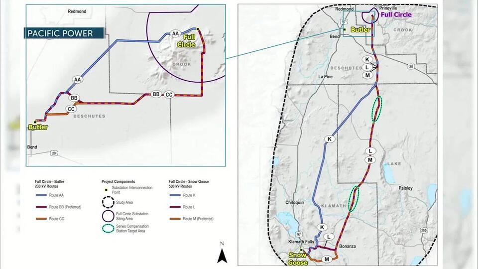 Pacific Power presents preferred route for transmission line after ...