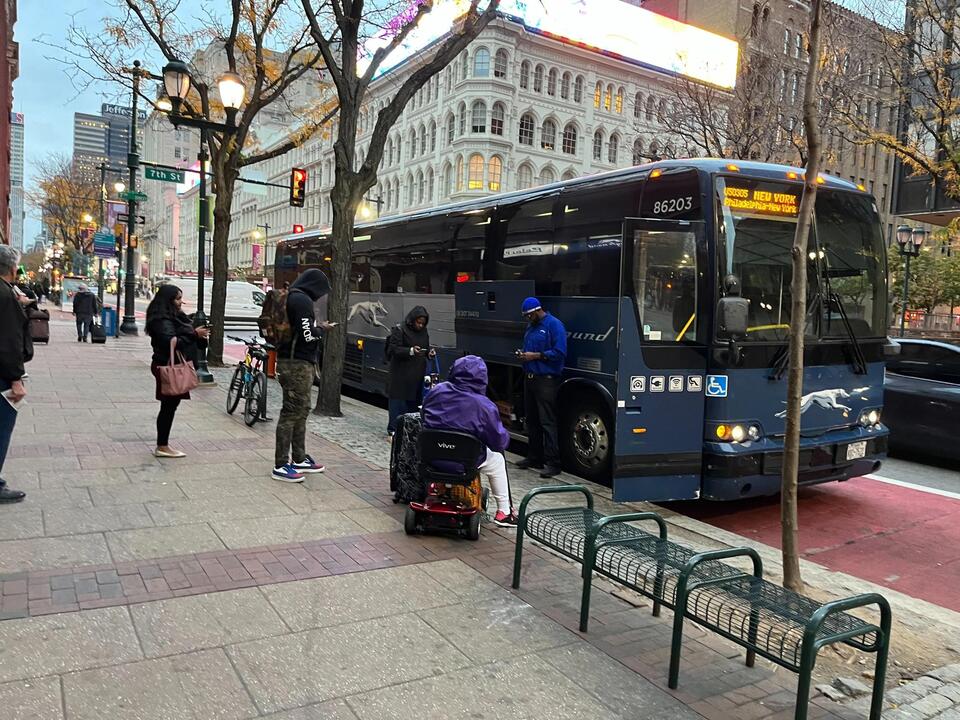 Center City bus stop for Greyhound, Megabus, other carriers moving to