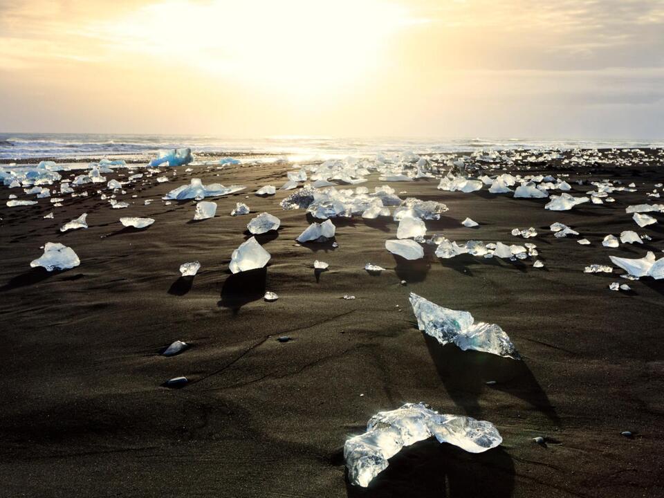 Diamond Beach Iceland's spellbinding black sand beach covered in