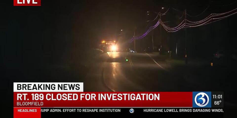 Tunxis Avenue reopens after overnight crash in Bloomfield