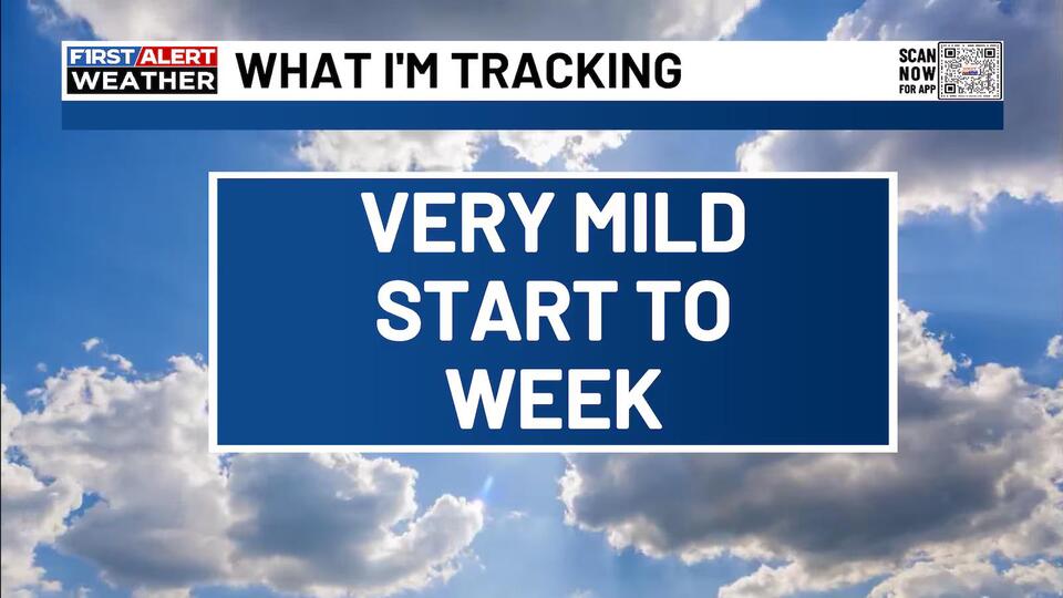 FIRST ALERT WEATHER: Very mild start to the new work week - NewsBreak