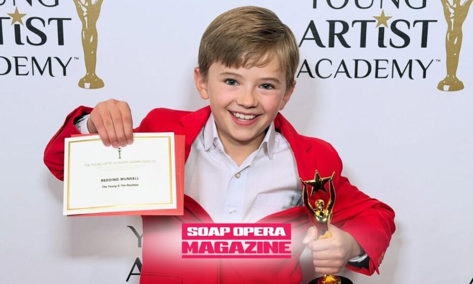 CONGRATULATIONS ARE IN ORDER! Y&R's Redding Munsell Takes Home Best Recurring Youth Performance for Harrison Abbott