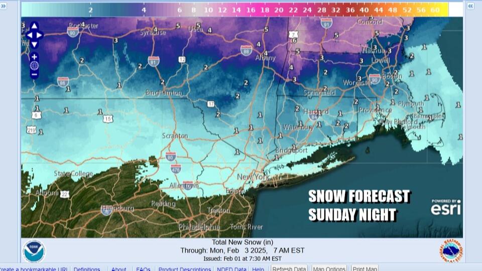雪のクイックショット日曜日の夜、ペンシルベニア州北東部のハドソンバレー＆コネチカットへ