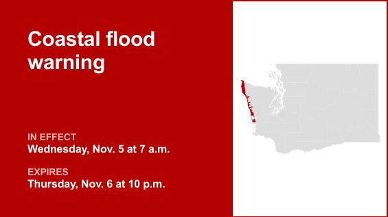 UPDATE: Coastal flood warning issued for Northern Washington Coast and ...