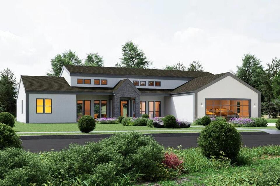 The Graywood 3-Bedroom Modern Transitional House Plan with Bonus Room (3,171 Sq. Ft. Floor Plan)