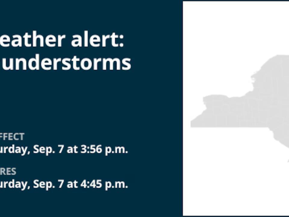 NY weather Weather alert for thunderstorms in the Bronx and