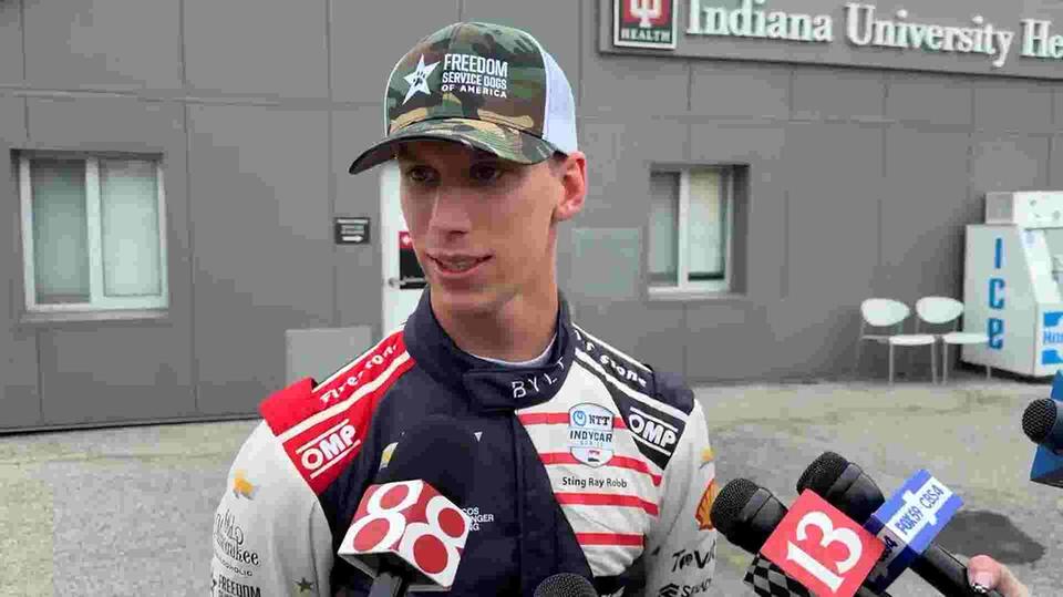 2025 Indy 500: Sting Ray Robb reaction to Kyle Larson crash - NewsBreak