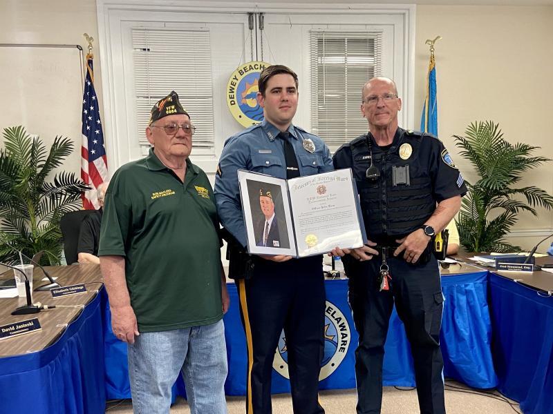 Dewey Beach police officers recognized