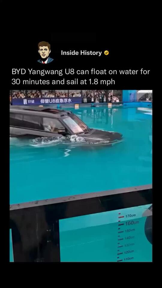 This BYD SUV Can Float on Water for 30 Minutes! 🚗🌊The Yangwang U8, a ...