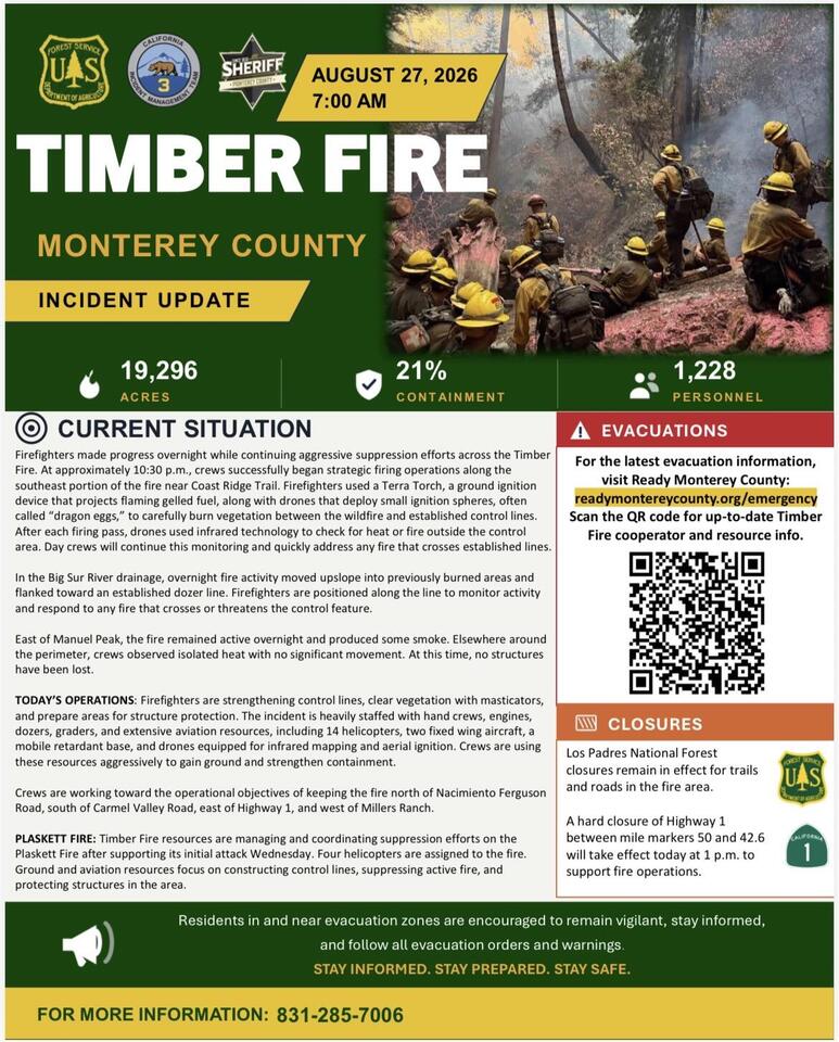 Timber Fire update from fire district - NewsBreak