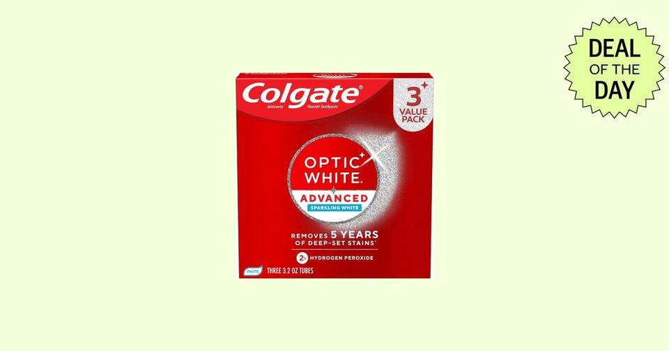 Colgate has a 3-pack of whitening toothpaste for 47% off — bringing each tube to under $3