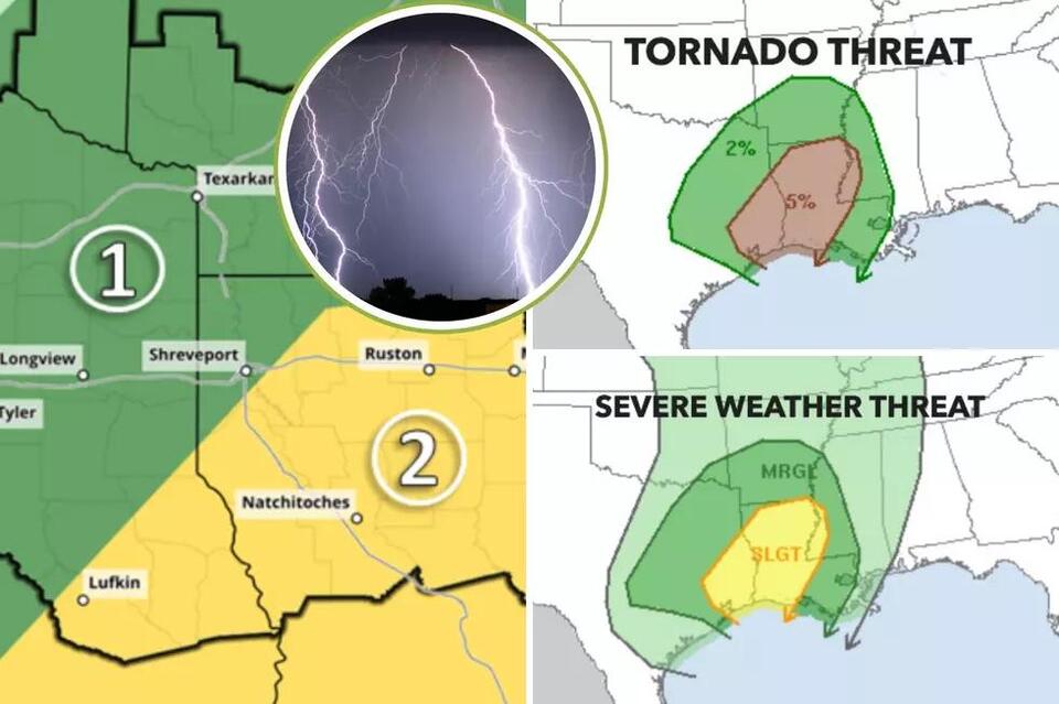 Wild Winter Continues, “Tornado or Two” Possible in East Texas - NewsBreak