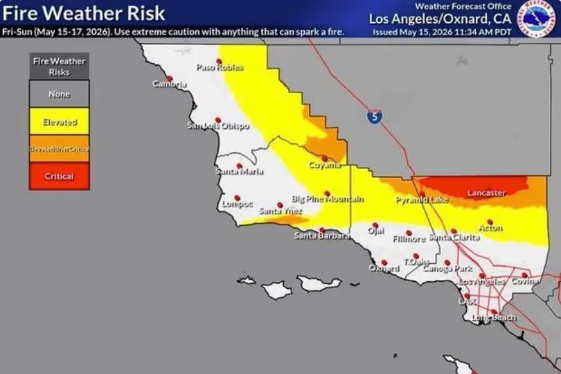 Red flag warnings raised in California amid fierce 60 mph winds - NewsBreak