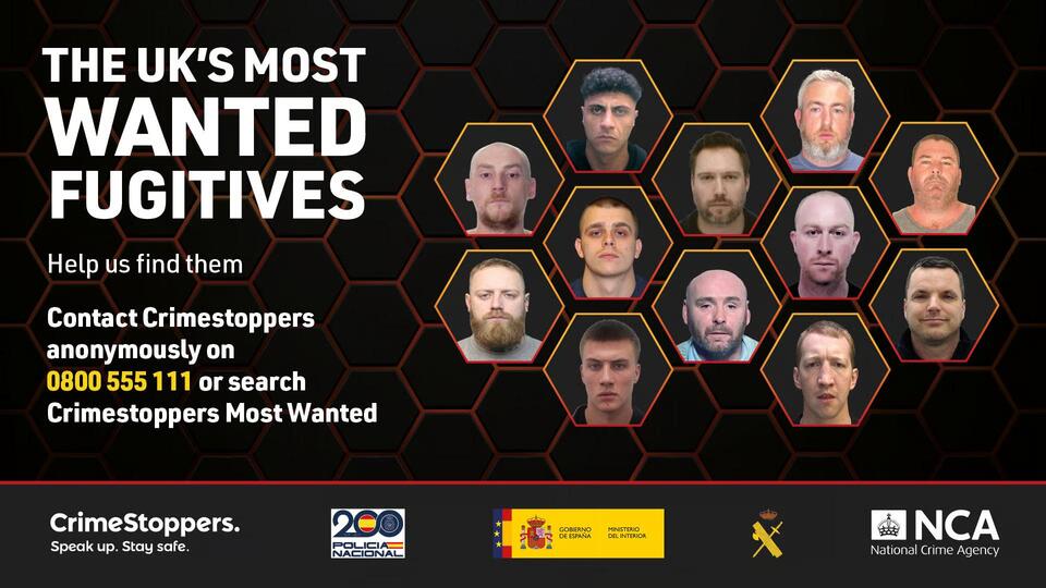 Britain's Most Wanted: Rogues gallery of 12 fugitives 'hiding in Spain ...