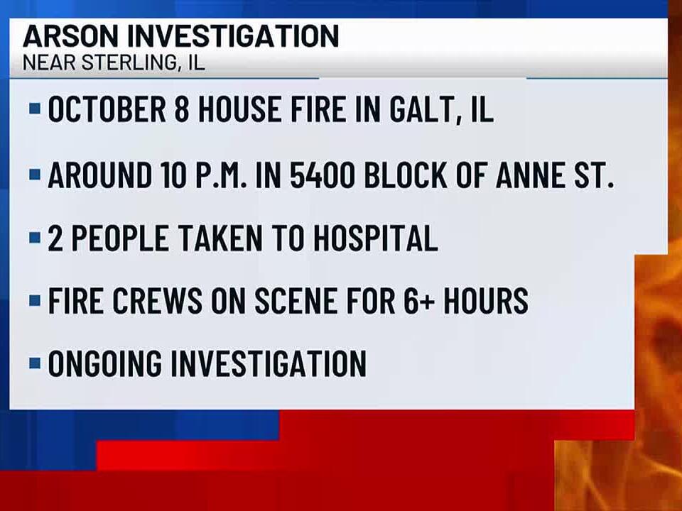 Sterling fire being investigated as arson