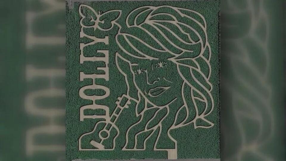 Dolly Parton featured in Rockin’ K Farms’ 2026 corn maze. - NewsBreak